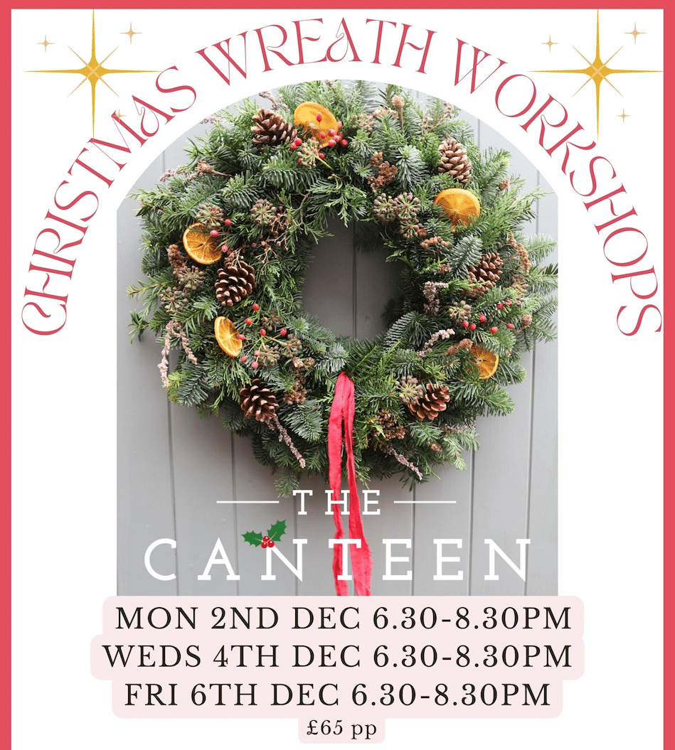 Wreath Making Event The Canteen, A waterfront cafe in Southsea, with